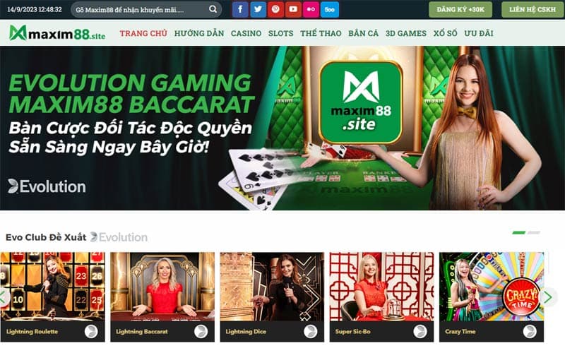 Đánh bài trực tuyến Maxim88 Casino